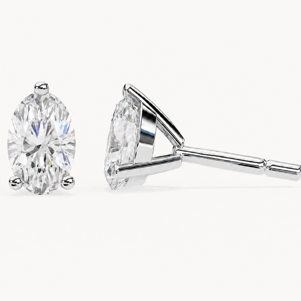 Oval Studs - Martini Setting