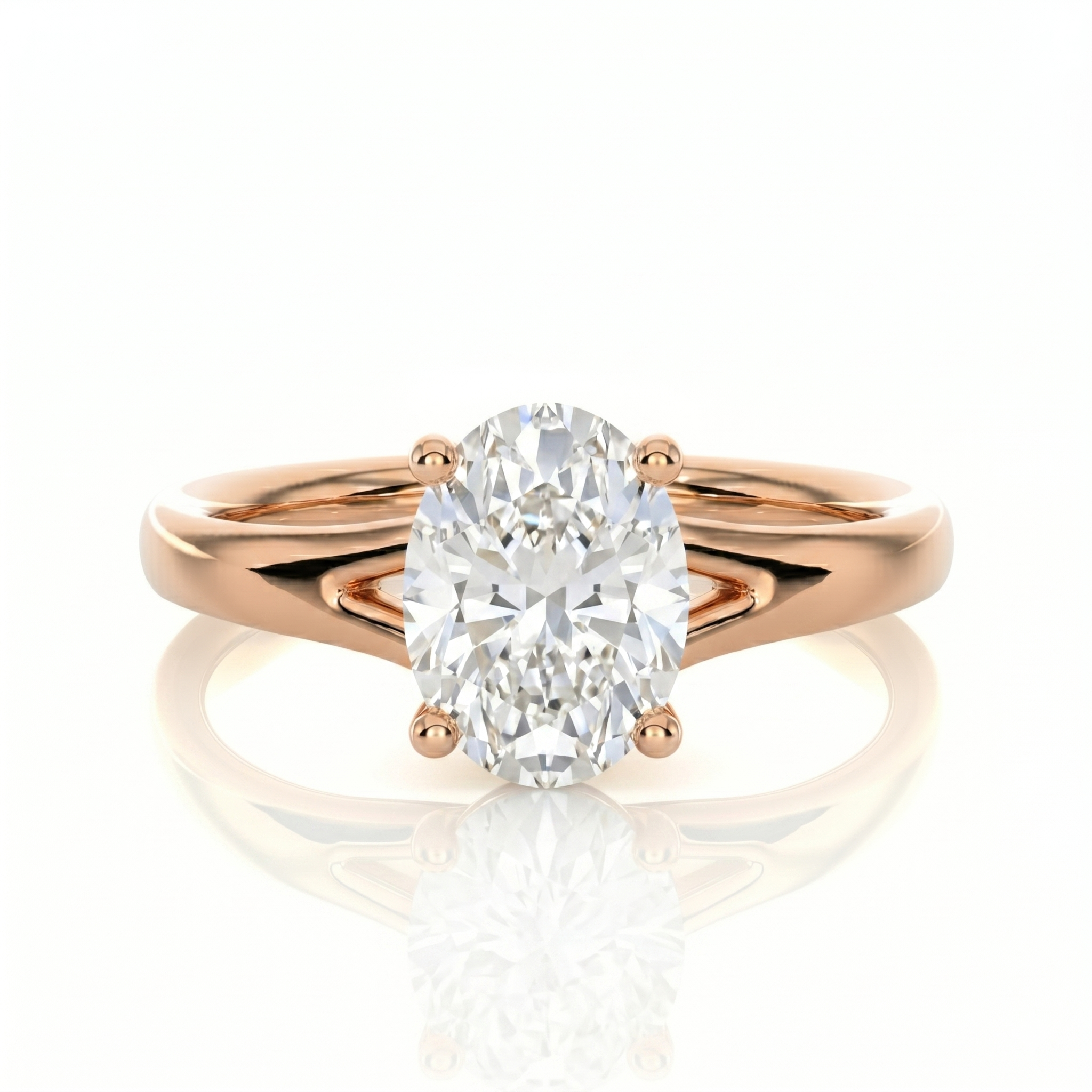 Split Band Ring- Oval 2ct