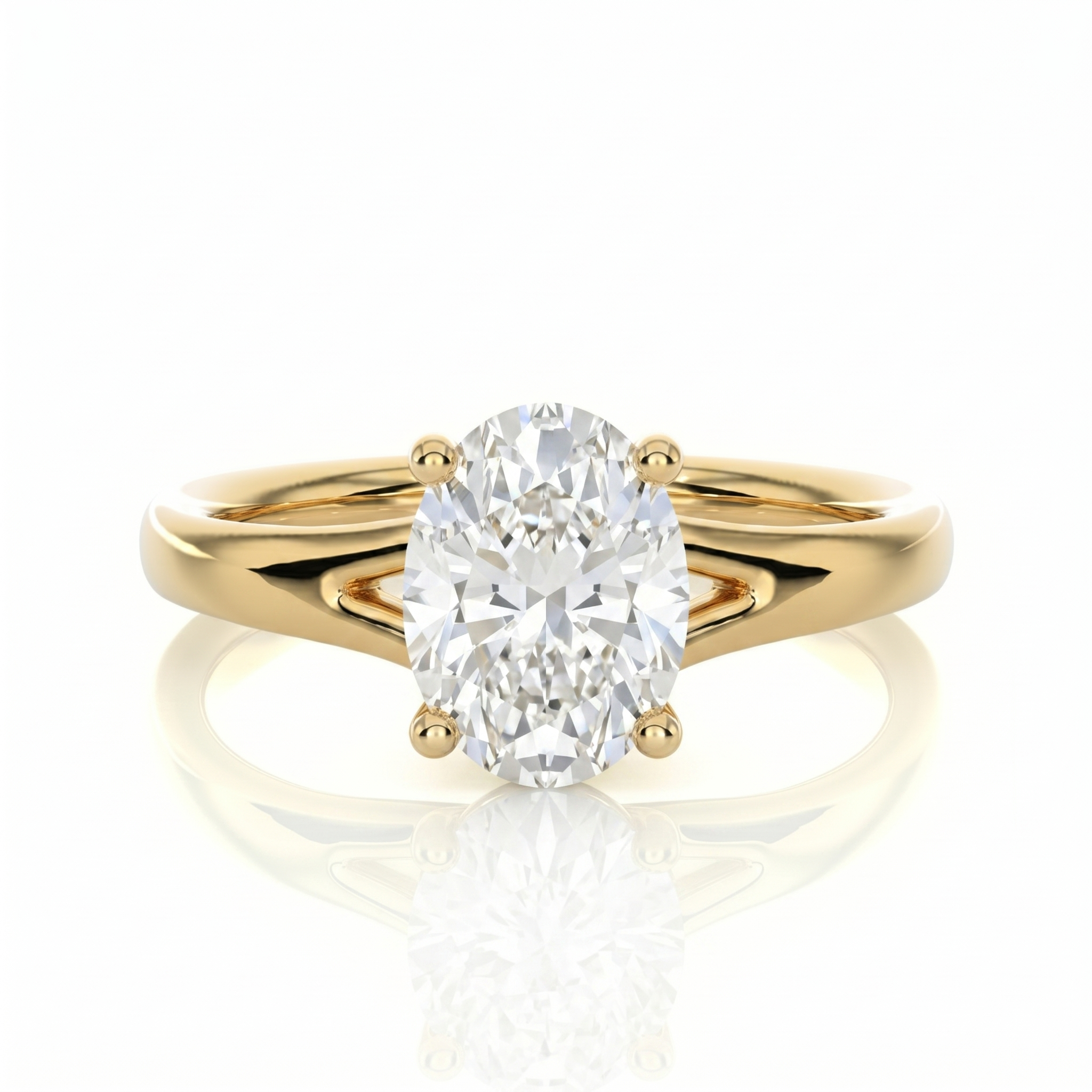 Split Band Ring - Oval 1ct