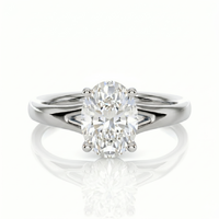 Split Band Ring- Oval 2ct