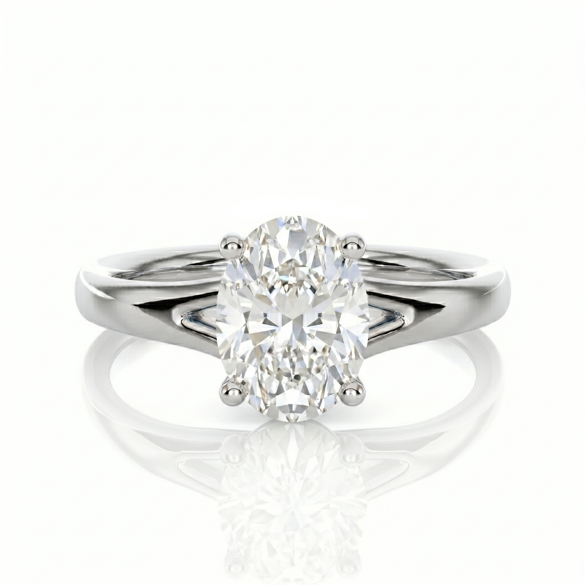 Split Band Ring- Oval 2ct