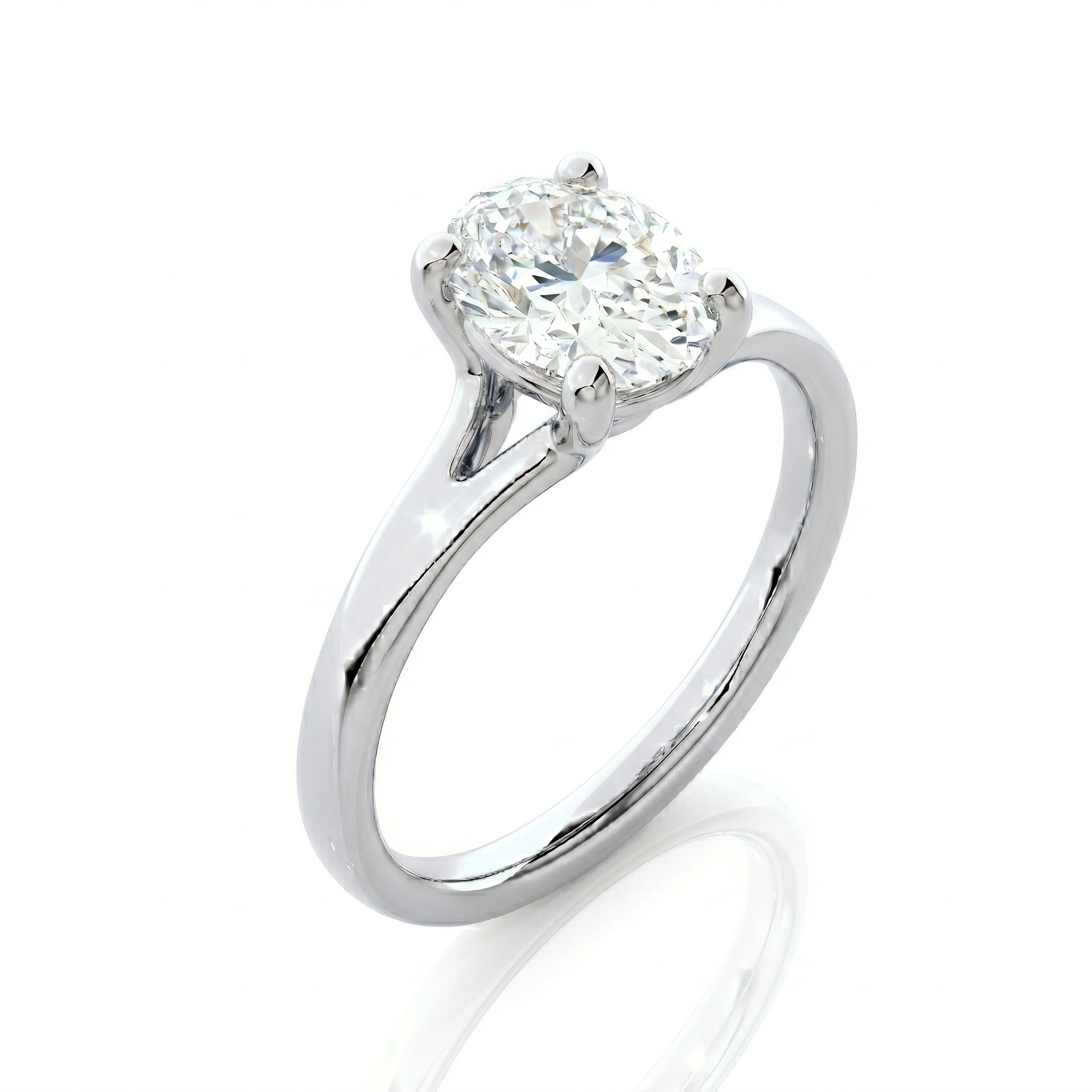 Split Band Ring- Oval 2ct