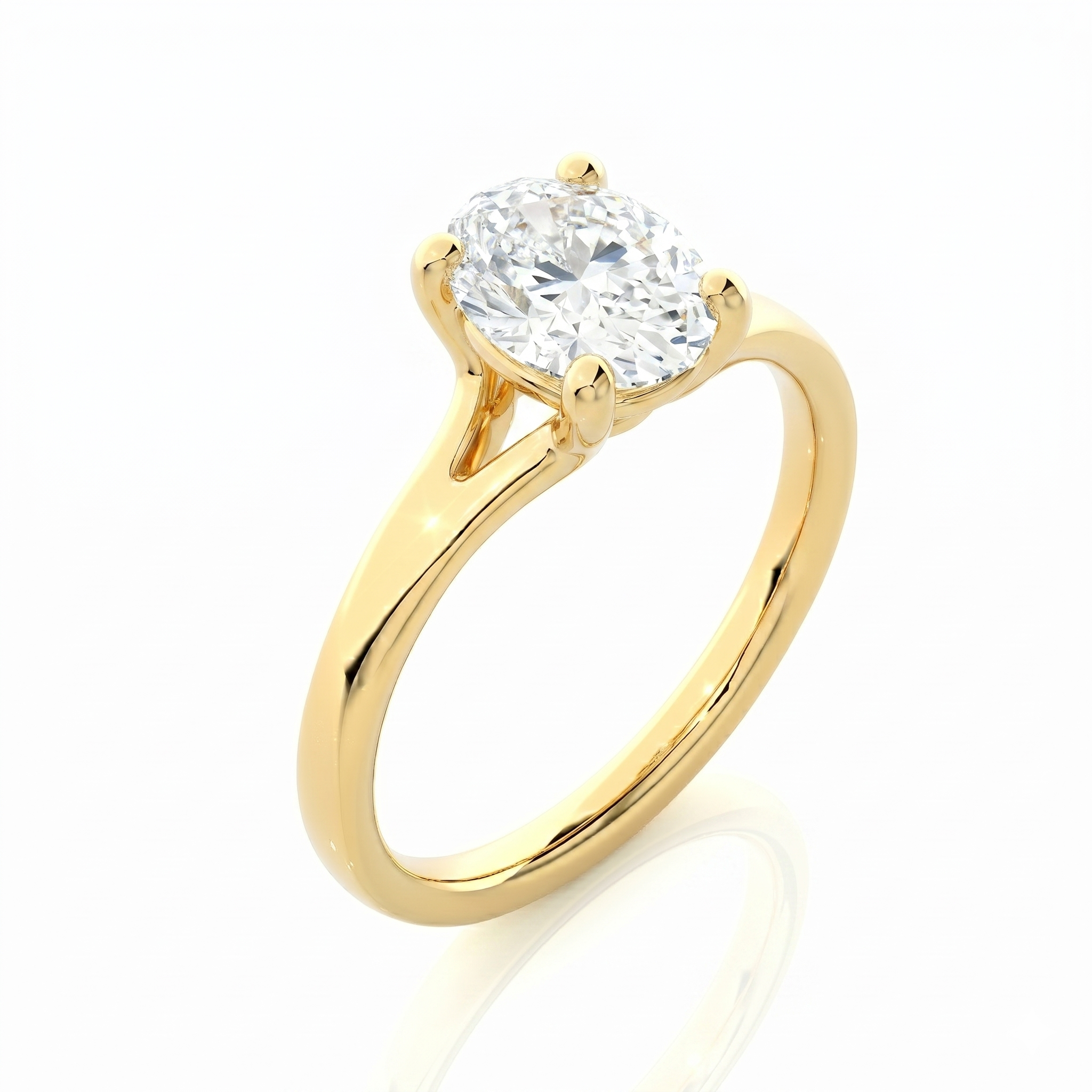 Split Band Ring- Oval 2ct