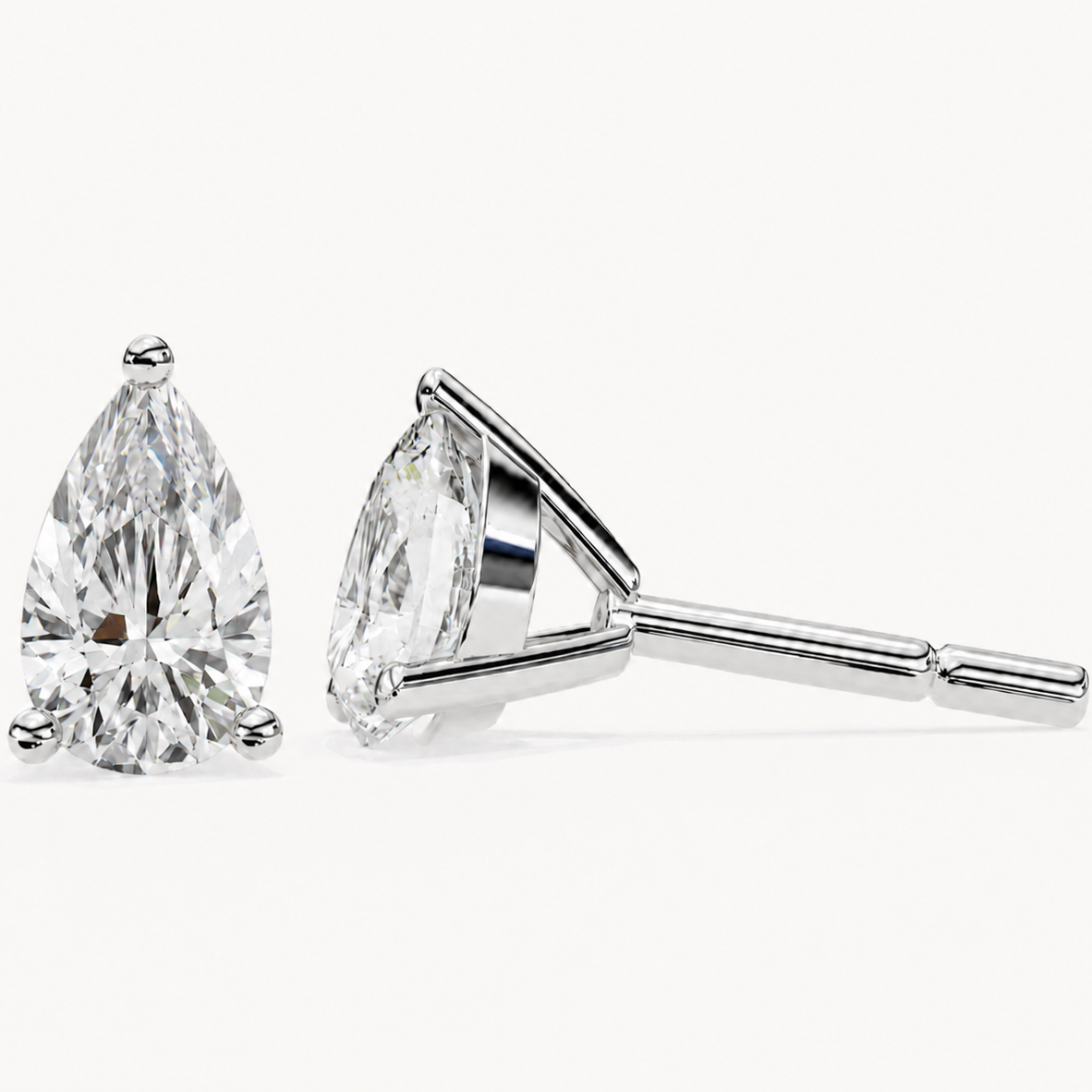 Pear Studs - Martini Setting