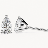 Pear Studs - Martini Setting