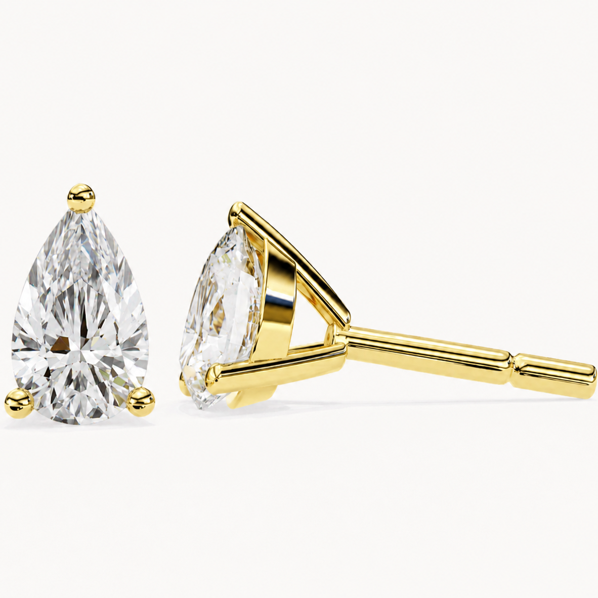Pear Studs - Martini Setting