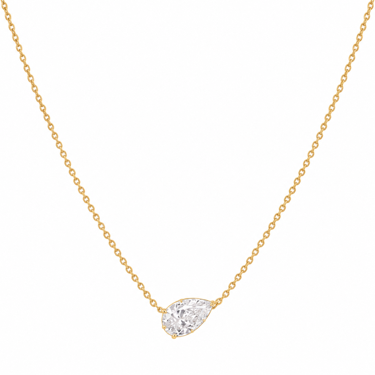 Aira Pear Diamond Necklace