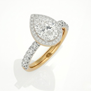 Pear Halo Ring - 2ct
