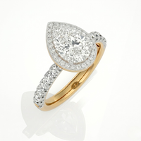 Pear Halo Ring - 2ct