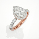 Pear Halo Ring - 2ct