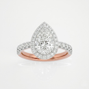 Pear Halo Ring - 2ct