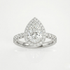 Pear Halo Ring - 0.5ct
