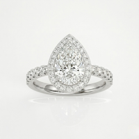 Pear Halo Ring - 2ct