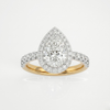 Pear Halo Ring - 0.5ct