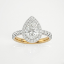 Pear Halo Ring - 2ct