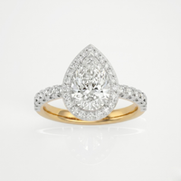 Pear Halo Ring - 2ct