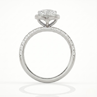 Pear Halo Ring - 2ct