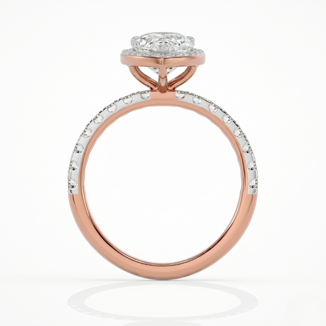 Pear Halo Ring - 2ct