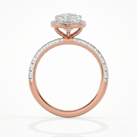 Pear Halo Ring - 2ct