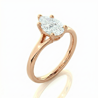 Split Band Ring - Pear 0.5 ct