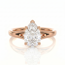 Split Band Ring - Pear 0.5 ct
