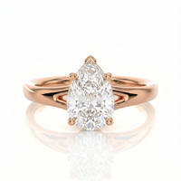 Split Band Ring - Pear 0.5 ct