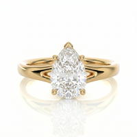 Split Band Ring - Pear 0.5 ct
