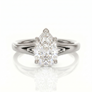 Split Band Ring - Pear 0.5 ct