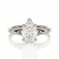 Split Band Ring - Pear 0.5 ct