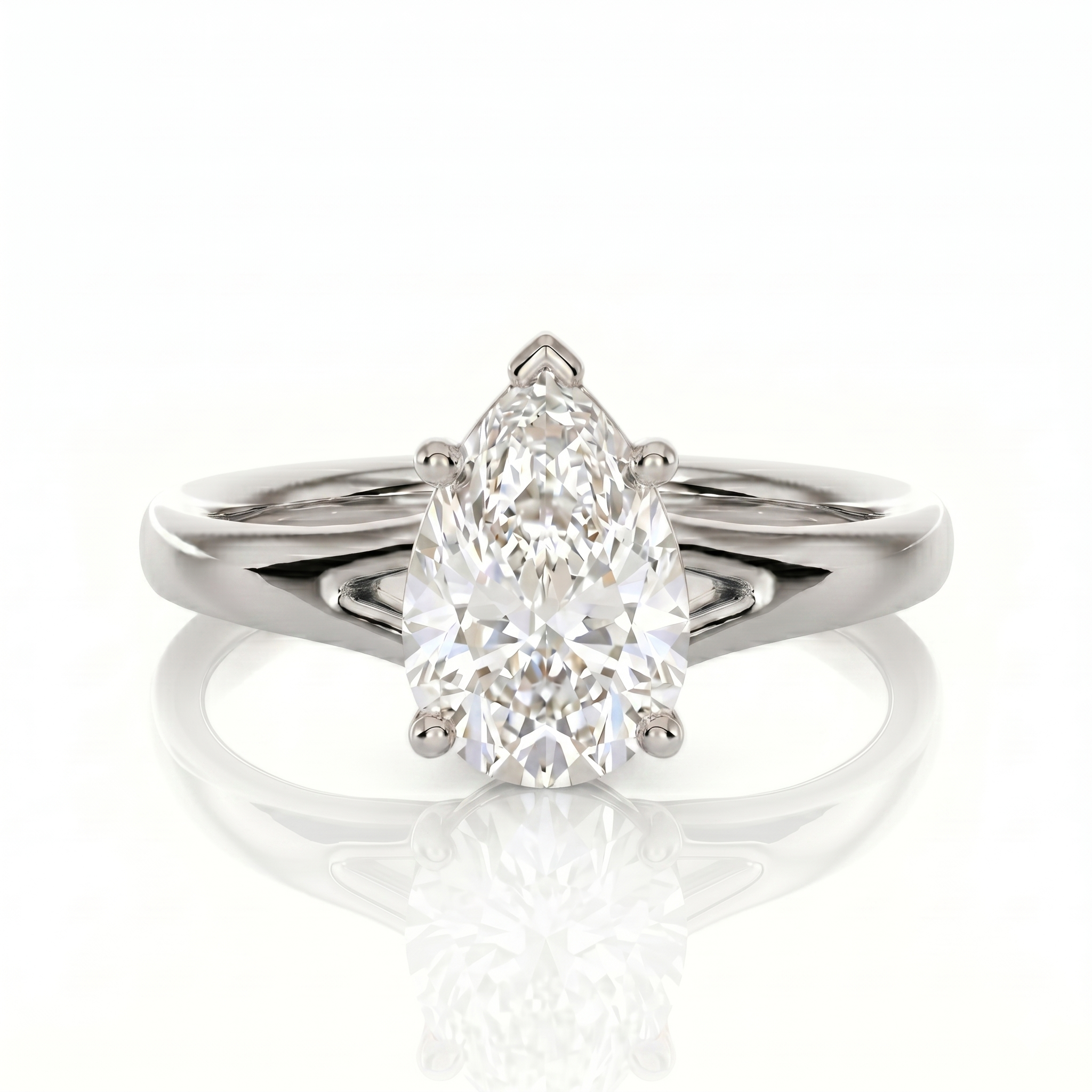 Split Band Ring - Pear 0.5 ct