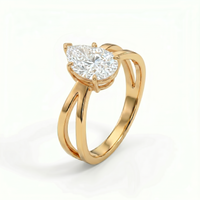 Criss-Cross Ring - Pear 1ct