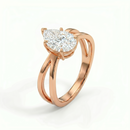 Criss-Cross Ring - Pear 1ct