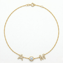 Dual Initial Diamond Bezel Necklace