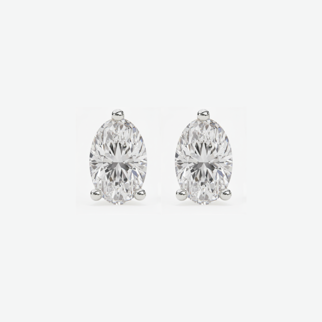 Oval Studs - Martini Setting