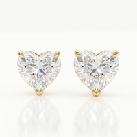Heart Studs - Martini Setting