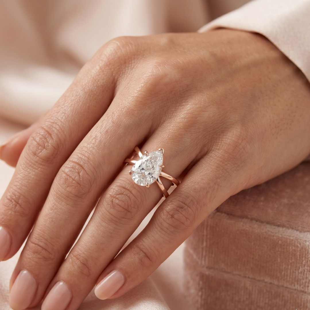 Criss-Cross Ring - Pear 2ct