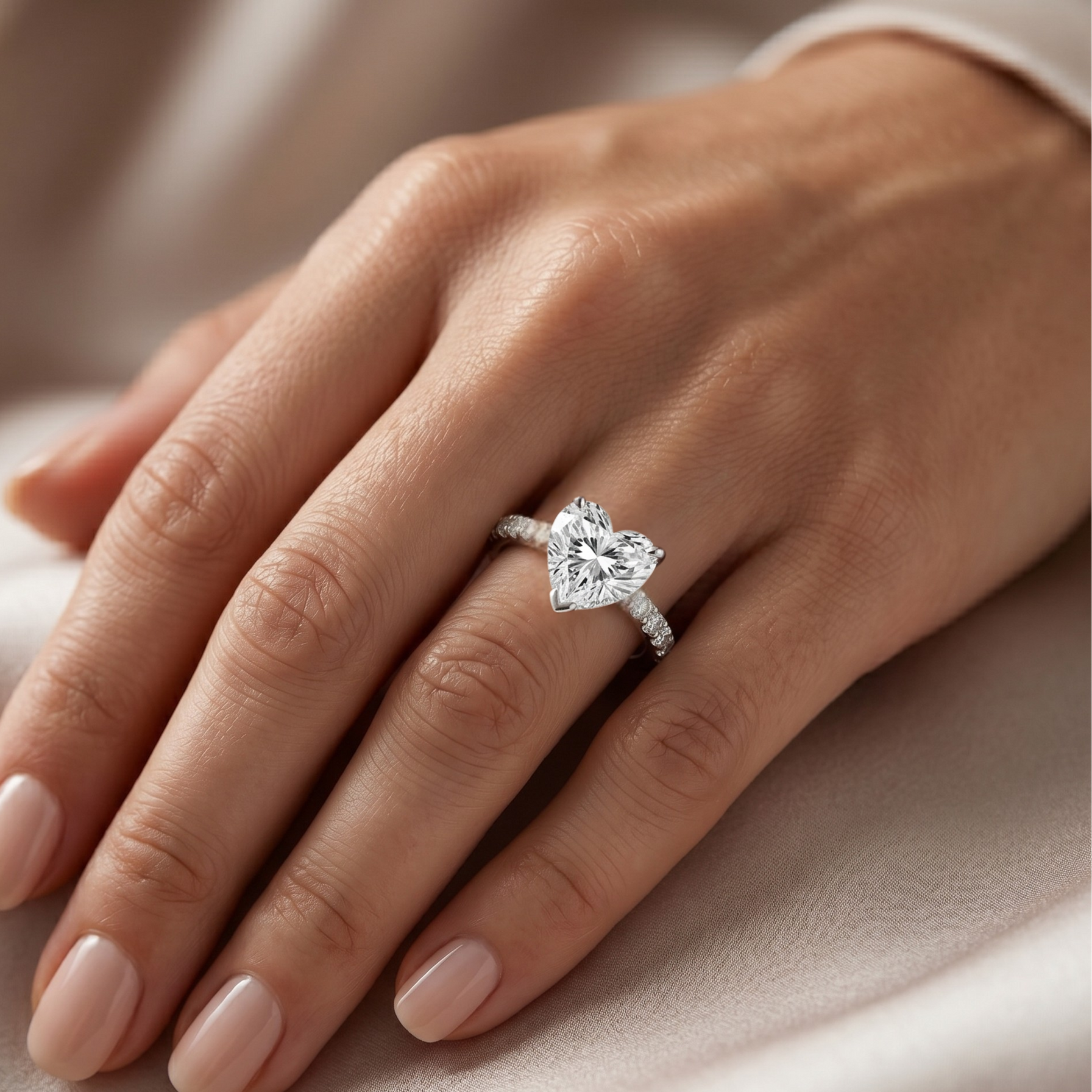 The Clara Crest Ring - Heart 1.5ct