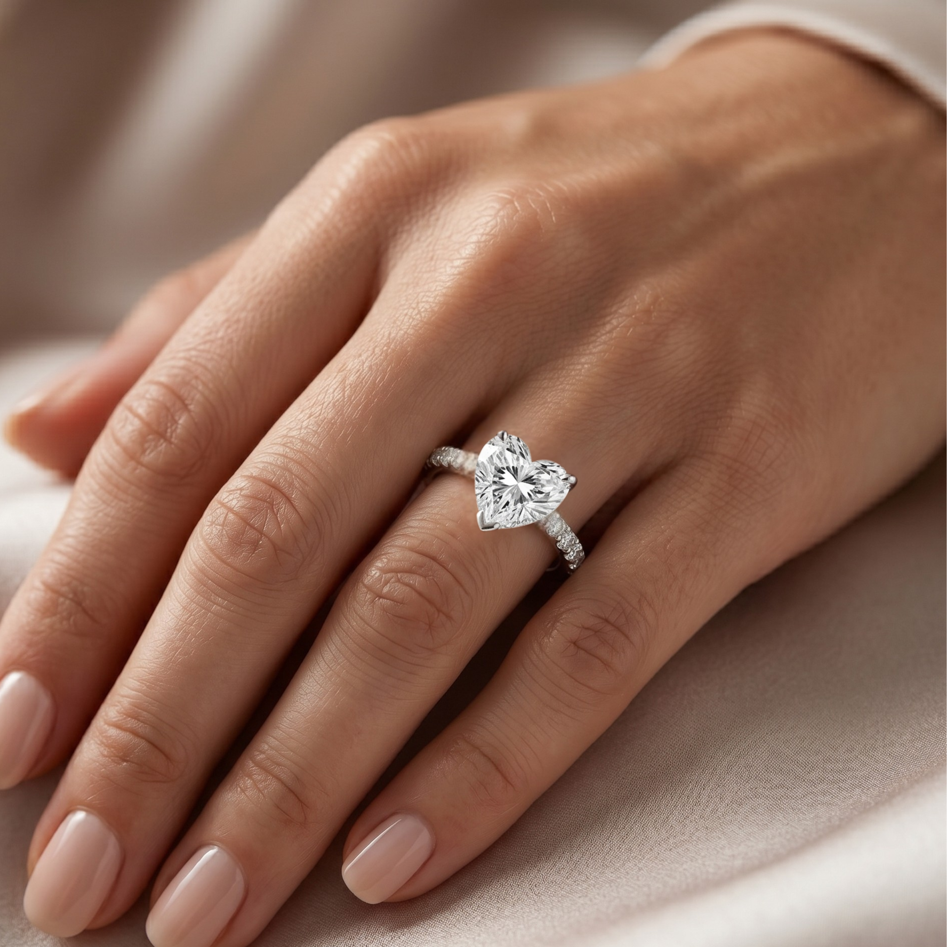 The Clara Crest Ring - Heart 1.5ct