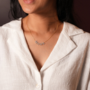Diamond MAMA Initial Station Necklace.