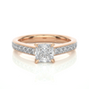 Cushion Cascade Ring - 1.1 ct cushion