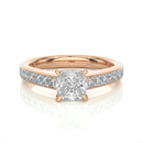 Cushion Cascade Ring - 1.1 ct cushion
