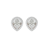 4 ct Pear halo studs - Basket setting
