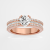 Round with baguettes - 1.5 ct round