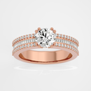 Round with baguettes - 1.5 ct round