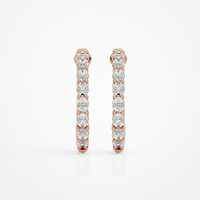 Oval eternity hoops