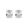 4 ct Oval studs - Basket setting