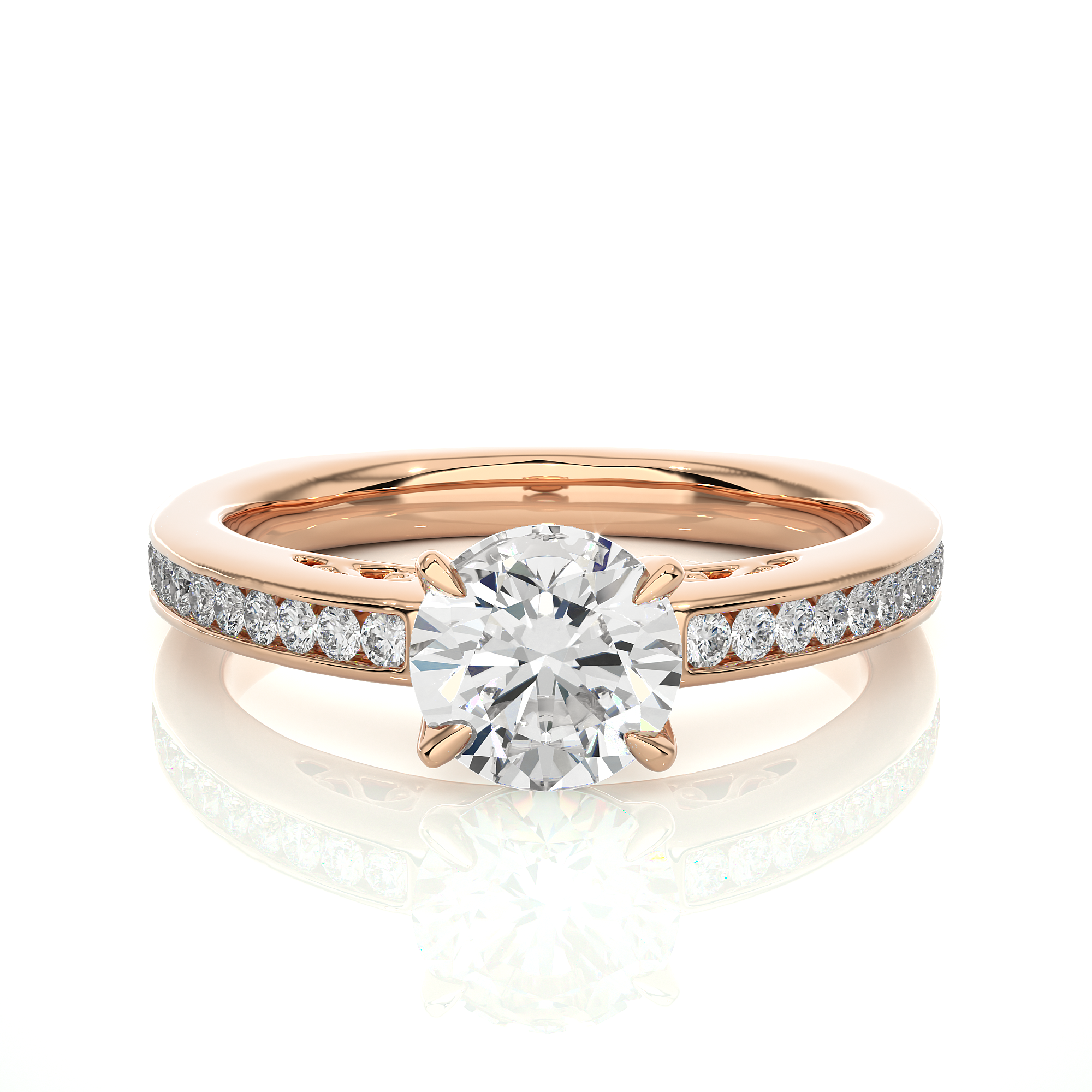 Aura Cascade Ring - 1 ct round