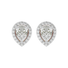 2 ct Pear halo studs - Basket setting