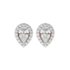 1 ct Pear halo studs - Basket setting