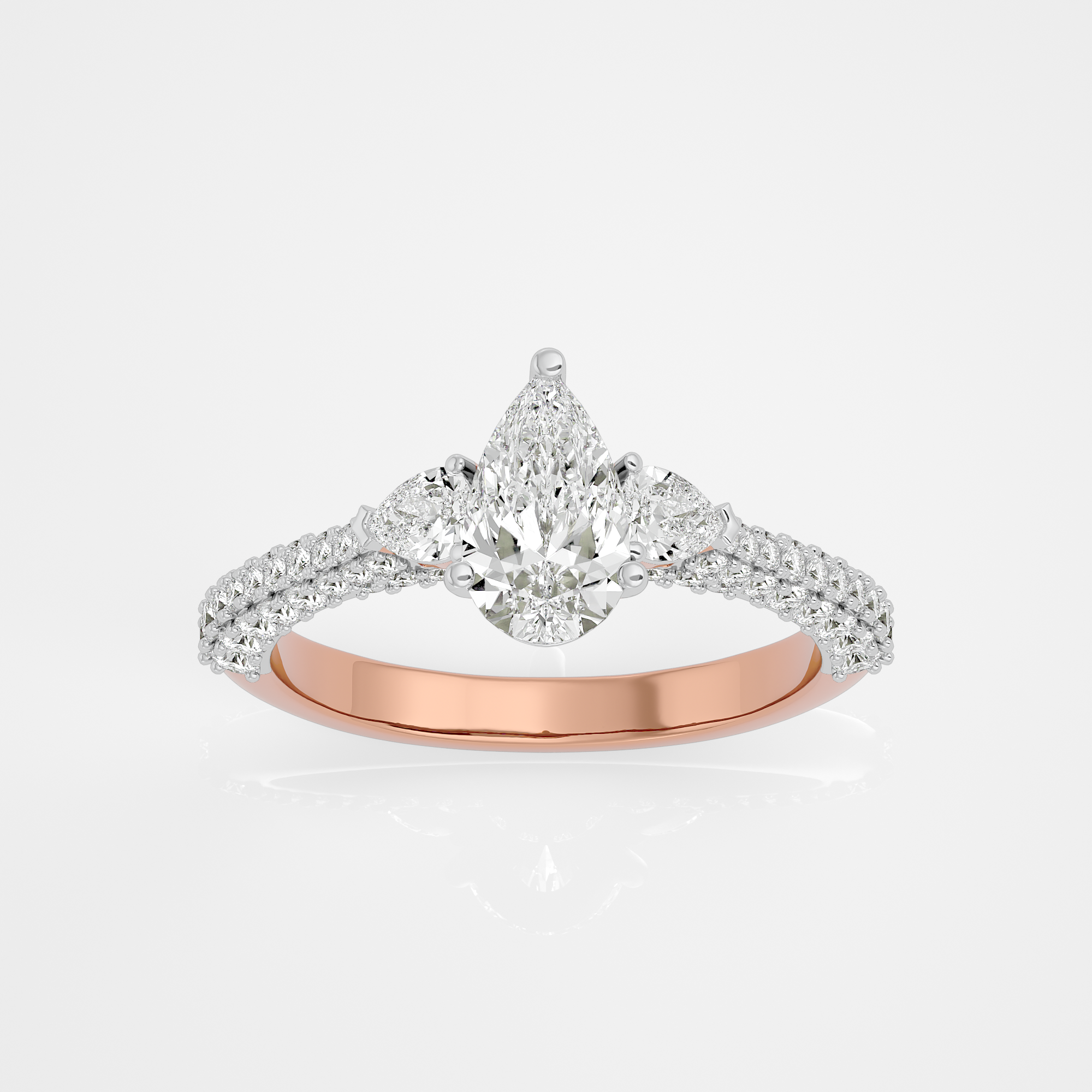 Serene Dewdrop Ring - 1.9 ct Pear